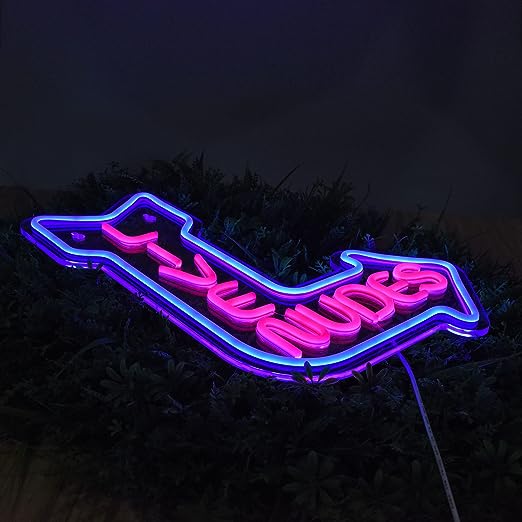 Live Nudes Neon Sign Neon Light for Bar Decor