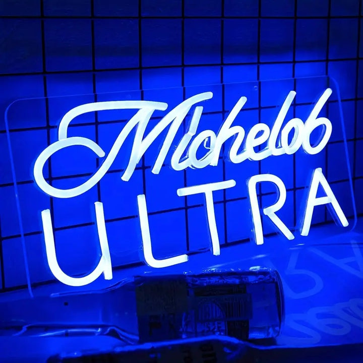 Michelob Ultra Neon Sign, Custom Neon Sign, Light-Up LED Bar Sign