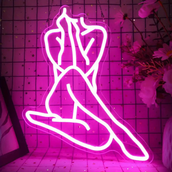 Woman Body Neon Sign Lady Sign Wall Art Gifts For Her