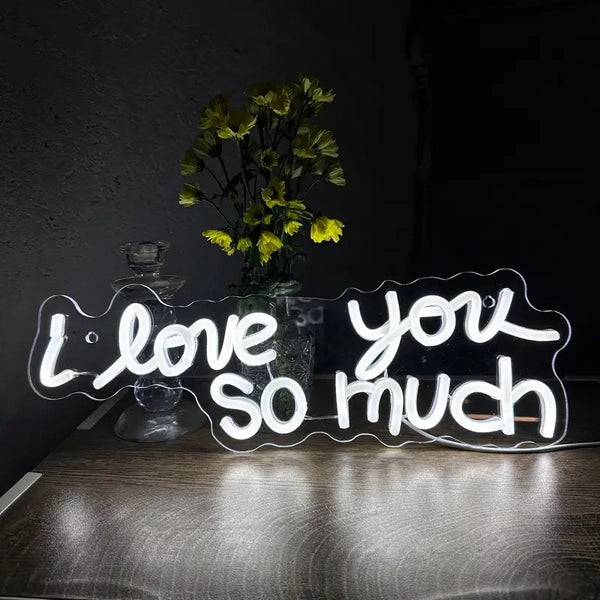 I Love You So Much Neon Sign Light for Wedding and Gifts