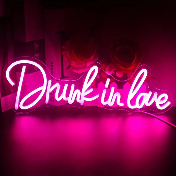 Drunk in love Neon Sign for Business Bar Led Decor