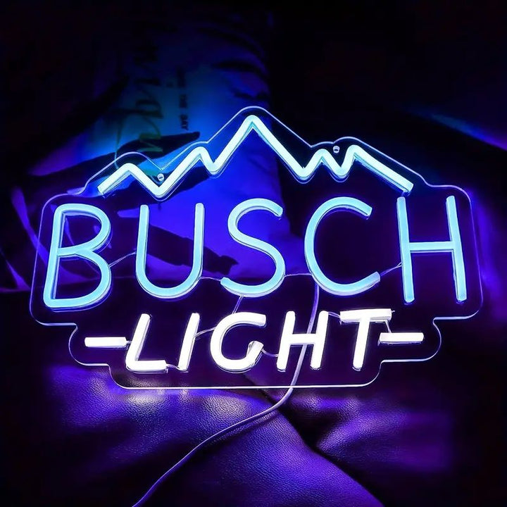 Busch Light Neon Sign, Custom Neon Sign, Bar Club Pub Neon Sign