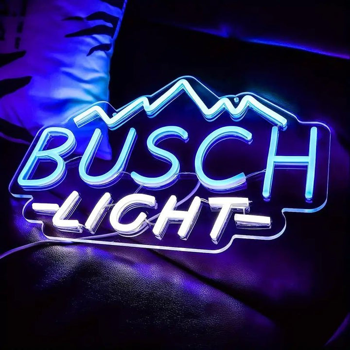 Busch Light Neon Sign, Custom Neon Sign, Bar Club Pub Neon Sign