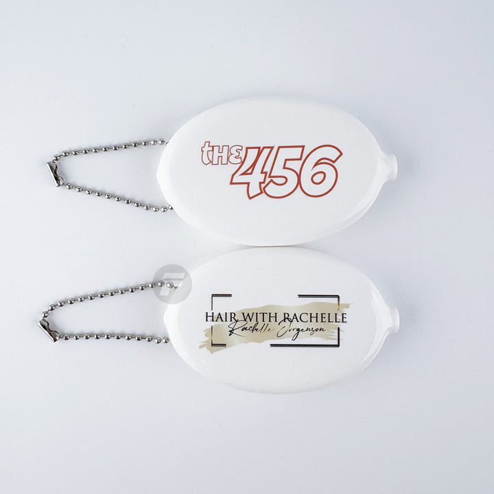 Personalized Rubber Coin Pouch Keychain, Custom  Silicone Coin Pouch, Bag Charm