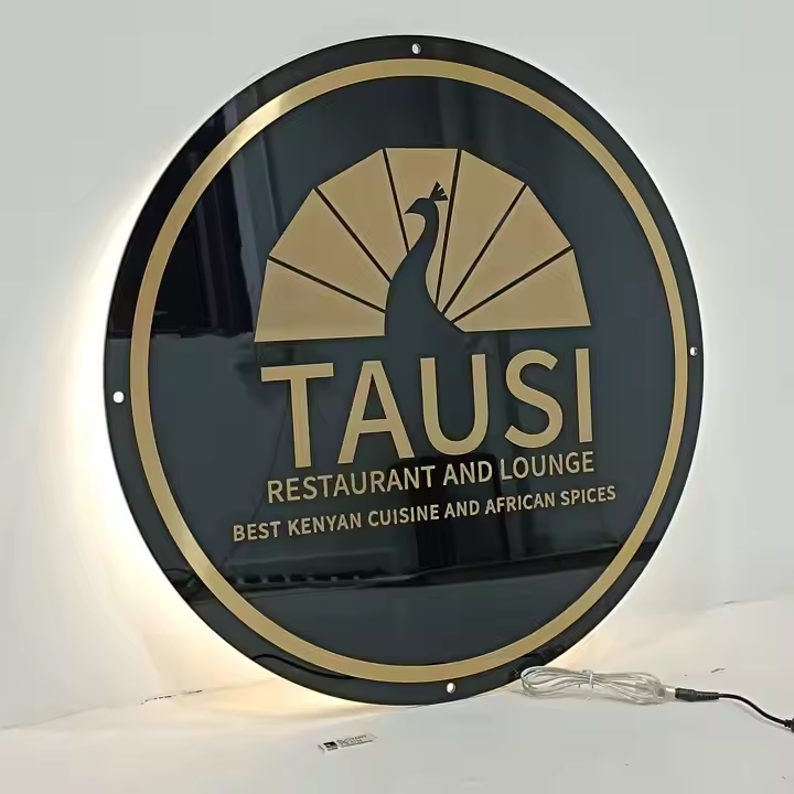 Custom Backlit Sign, Custom Acrylic Sign, Illuminated Logo Sign, Backlit Sign, Round Acrylic Sign, Reception Sign, Studio Sign