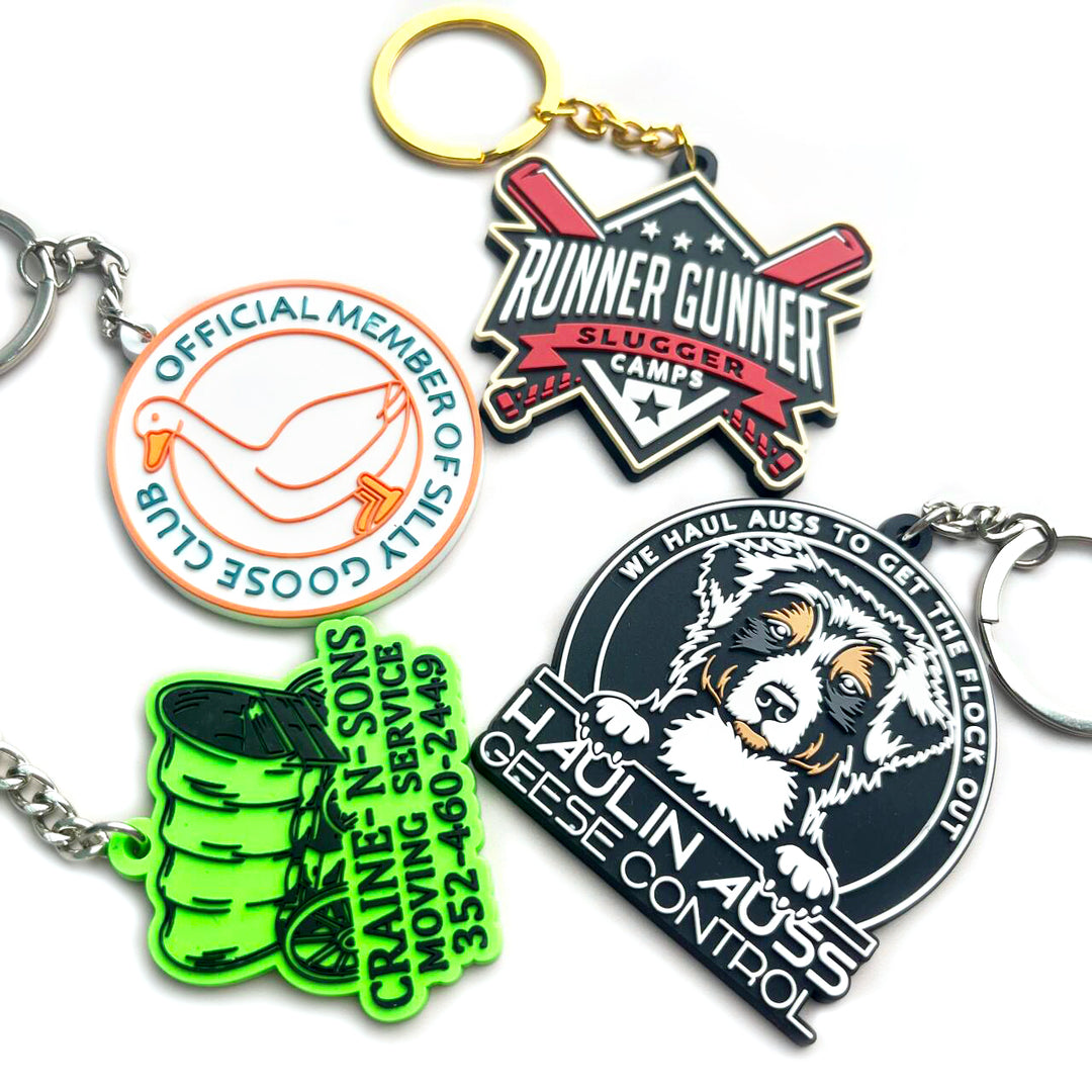 Custom PVC Rubber Keychains - Personalized Soft Enamel Keychain - Durable & Unique Gift