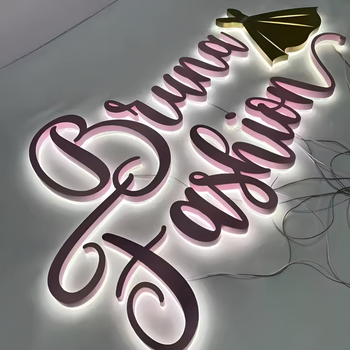 Custom Backlit Sign, Sign for Business, Custom outdoor logo, LED Light Box Backlit, 3D custom sign for office