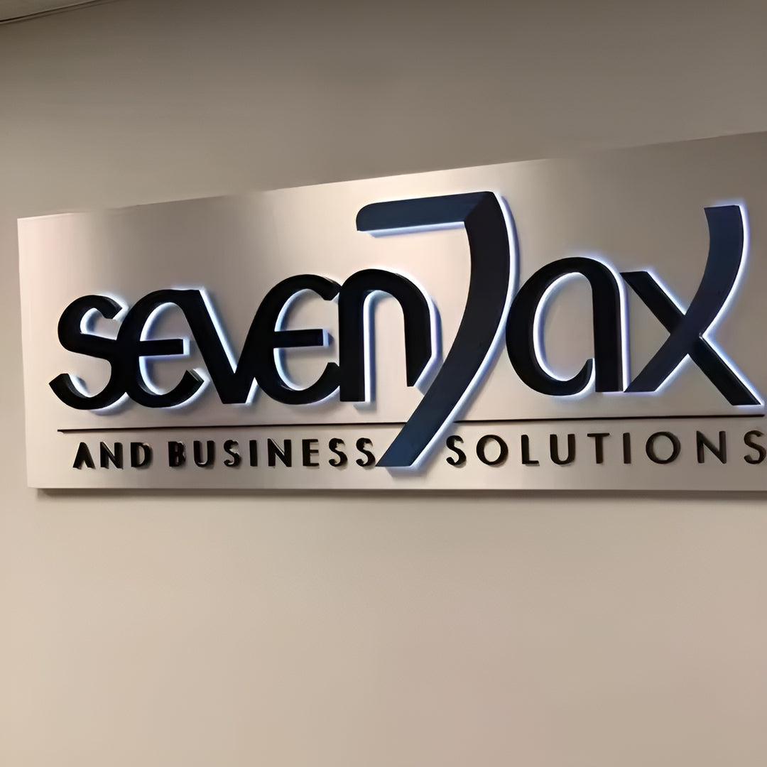 Custom 3D Metal Signage with Backing Board, Salon Logo Sign, Backlit Business Signs, Illuminated Letter Sign