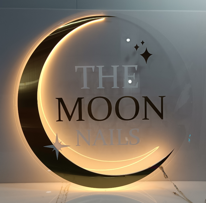 Custom Backlit Sign, Custom Acrylic Sign, Illuminated Logo Sign, Backlit Sign, Round Acrylic Sign, Reception Sign, Studio Sign