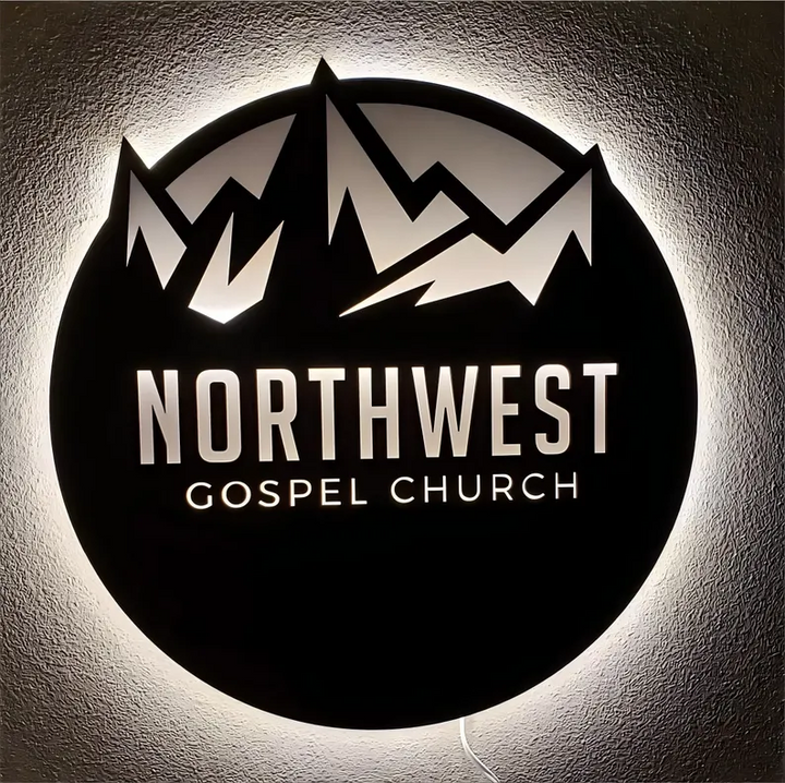 Custom Hollow Cut metal Sign, Metal Light Box Sign, Company Name Sign, 3D Backlit Logo