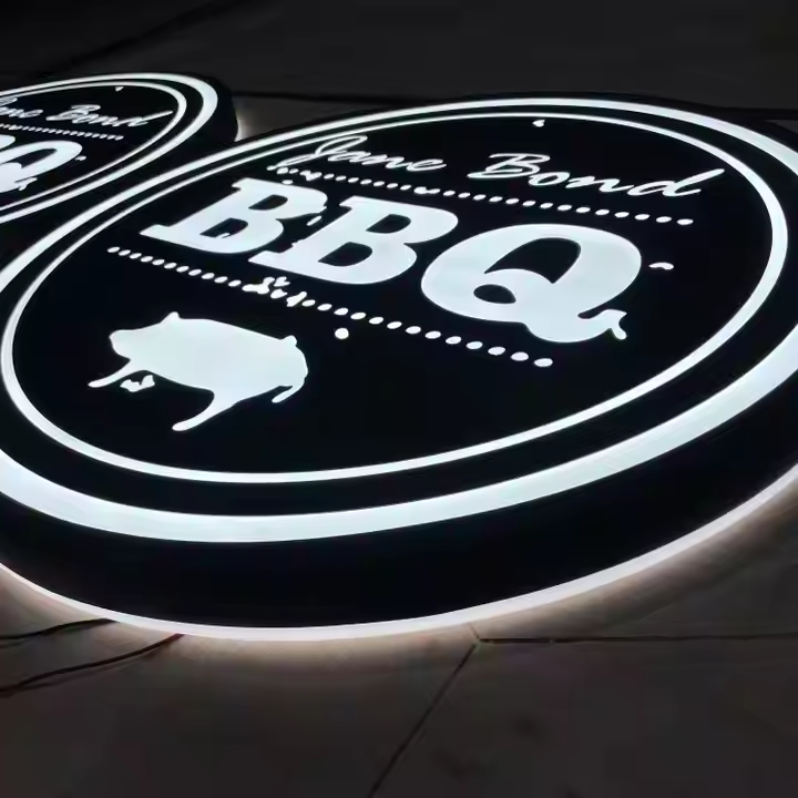 Backlit Laser Cut Metal Signs, Wall Led Light Box, Reception sign, Halo Lit Sign