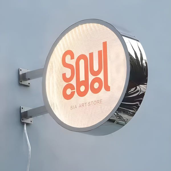 Custom Double Sided Light Box Sign, Premium Exterior Advertising Sign, Store front Business Sign, Outdoor Cafe Logo, Projecting Light box