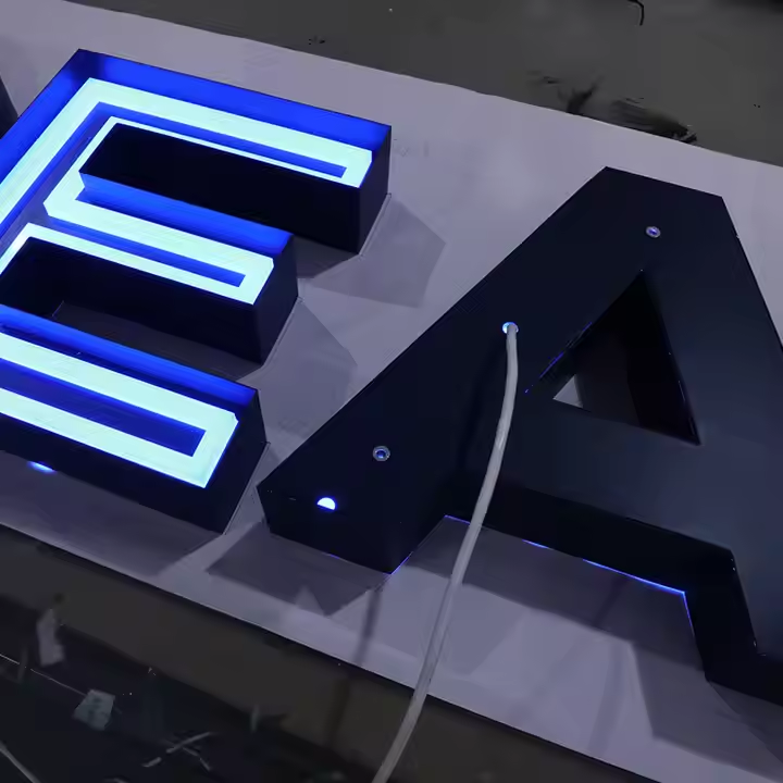 3D Metal Open Face Channel Letter Signs, Custom LED Neon Letters for Wall Decor, Neon Channel Letter Sign