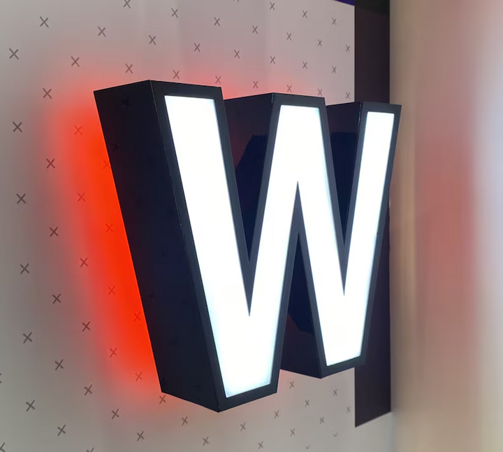Custom Front and Back Lit Illuminated Letters, Outdoor Business Sign, Backlit Building Sign, Commercial Logo
