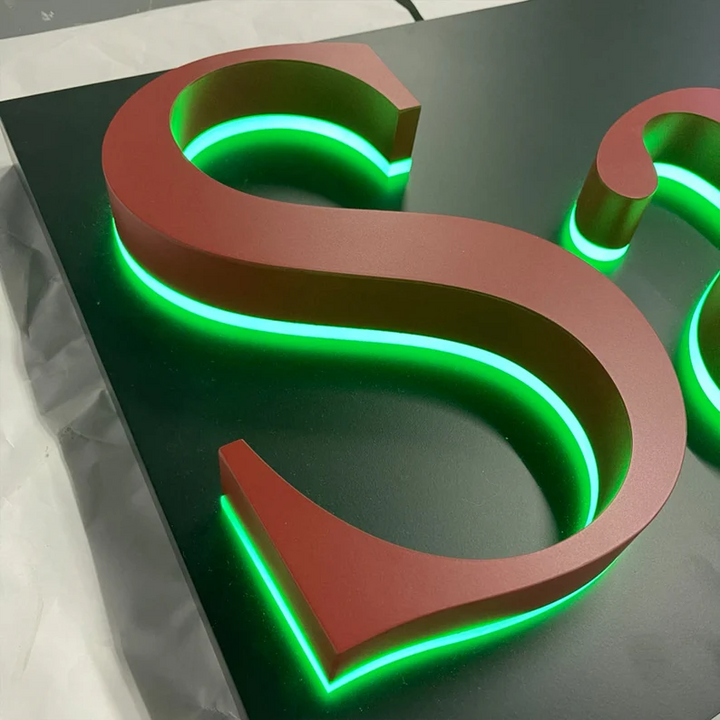3d Sign Led Outdoor logo Led Backlit Letter,  Metal Letter Store Front Signage for Business