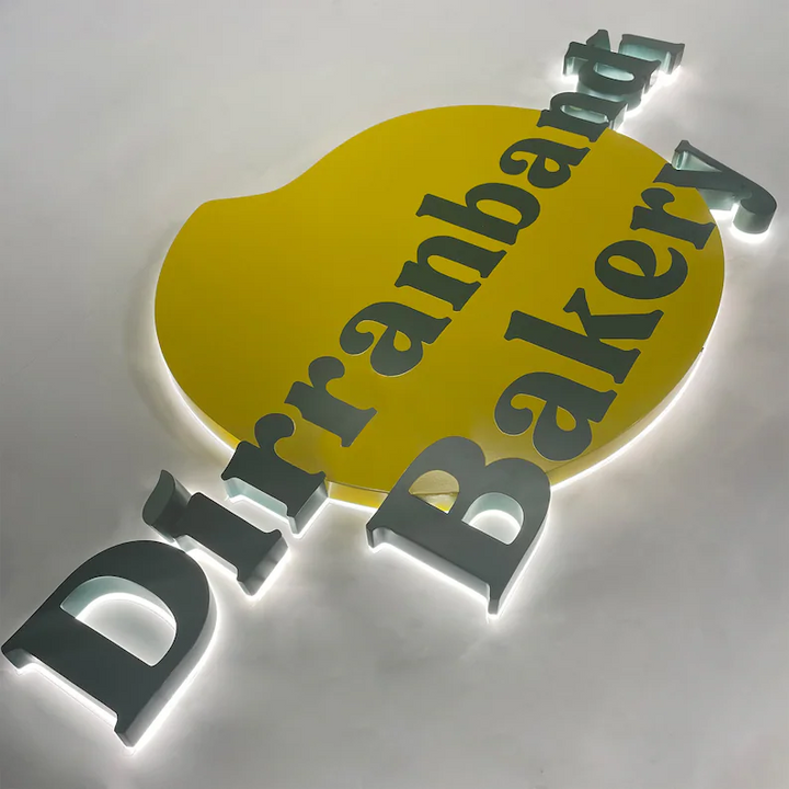 Custom Backlit Sign, Sign for Business, Custom outdoor logo, LED Light Box Backlit, 3D custom sign for office
