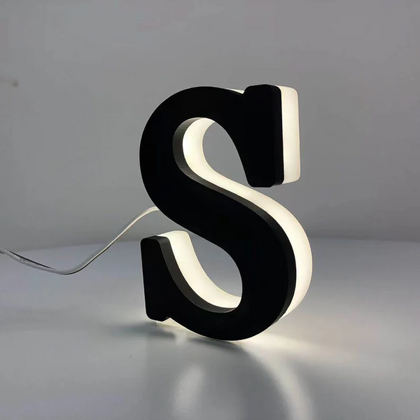 Logo Sign For Business, 3D Metal Sign, Backlit Office Sign, Halo illuminated Sign, Large Metal Wall Letters