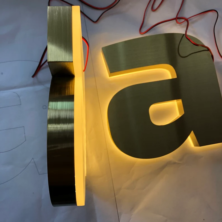 3d Sign Led Outdoor logo Led Backlit Letter,  Metal Letter Store Front Signage for Business