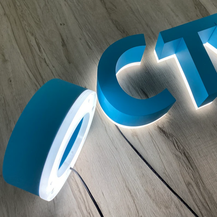 3d Sign Led Outdoor logo Led Backlit Letter,  Metal Letter Store Front Signage for Business