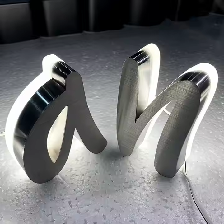 3d Sign Led Outdoor logo Led Backlit Letter,  Metal Letter Store Front Signage for Business