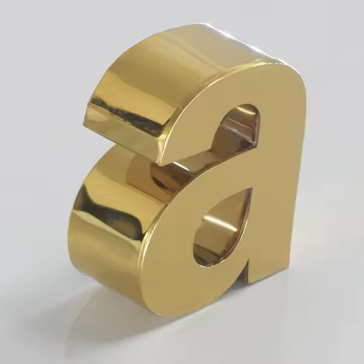 3D Non-Luminous Metal Cutting Letter Sign thickening,