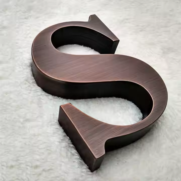 3D Non-Luminous Metal Cutting Letter Sign thickening,