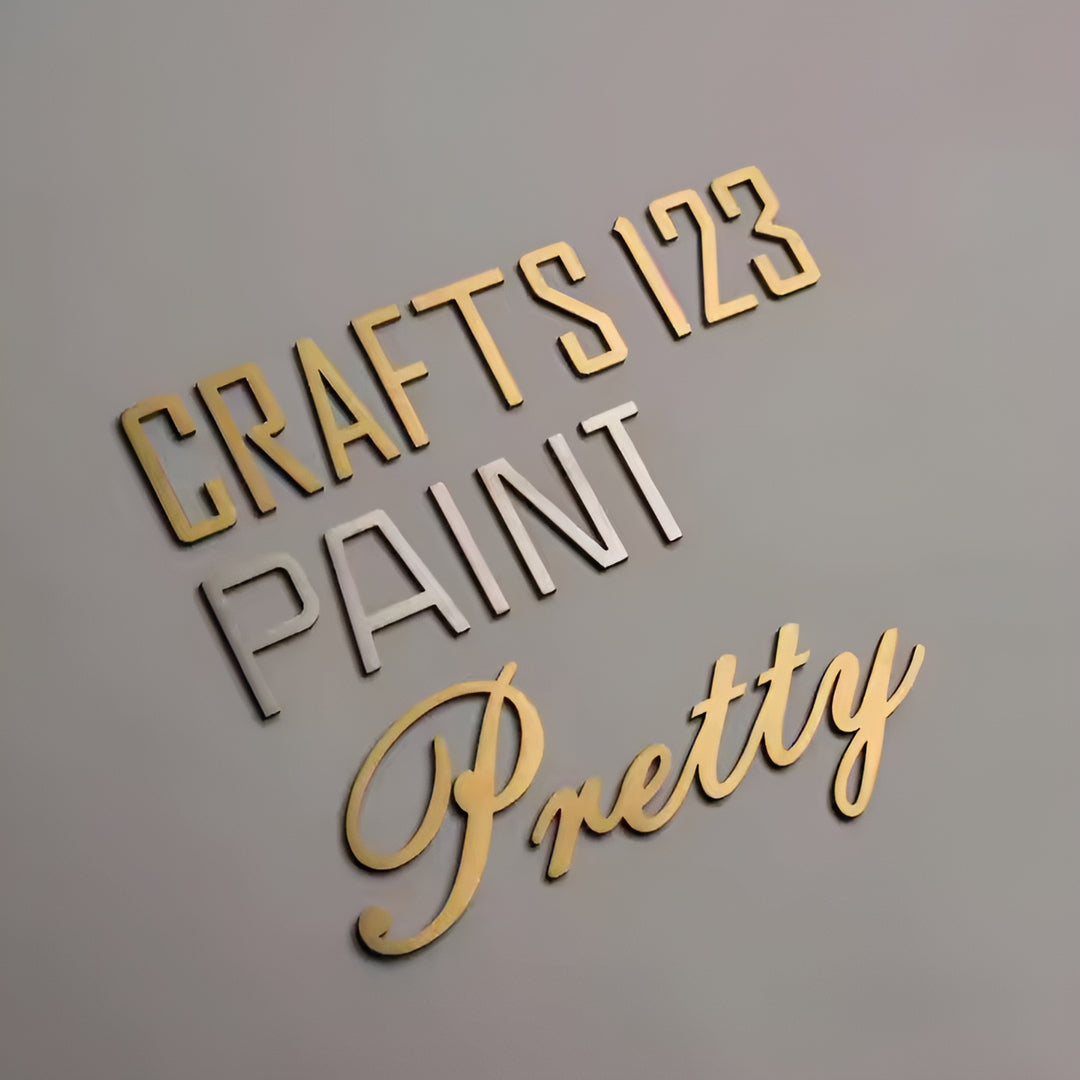 Laser Cut Logo Sign, Brushed Metal Business Letter, Beauty SPA Sign, Office Sign for Wall, Reception Logo,
