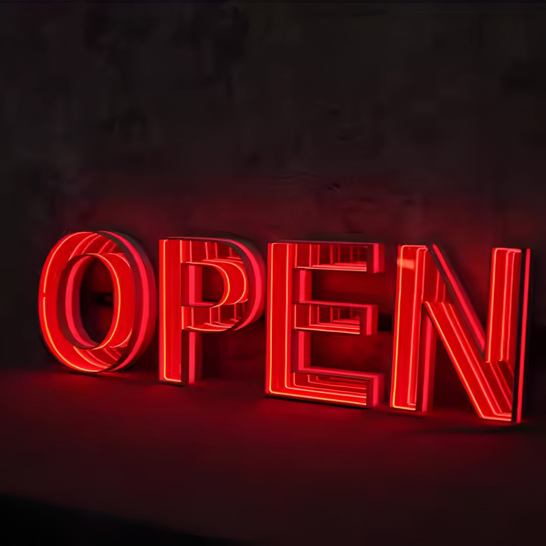 Custom Infinity Mirror 3D Led Sign, LED Track Channel Letters, Infinity Mirror Neon Sign, Business Letter Sign