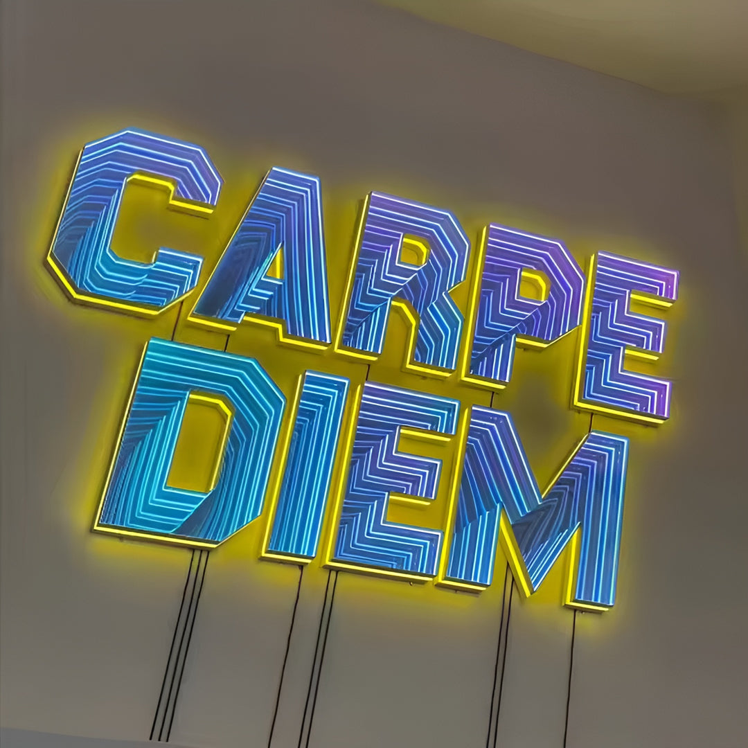 Custom Infinity Mirror 3D Led Sign, LED Track Channel Letters, Infinity Mirror Neon Sign, Business Letter Sign