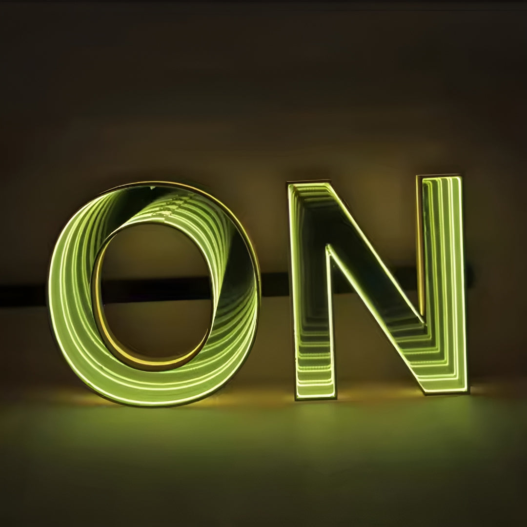 Custom Infinity Mirror 3D Led Sign, LED Track Channel Letters, Infinity Mirror Neon Sign, Business Letter Sign