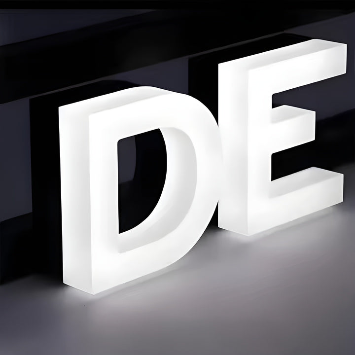 Custom Frosted Jelly Channel LED Illuminated Sign Acrylic Neon Logo 3D Lettering for Business Sign