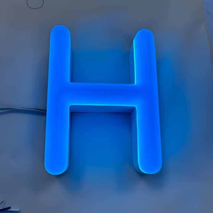 Custom Frosted Jelly Channel LED Illuminated Sign Acrylic Neon Logo 3D Lettering for Business Sign