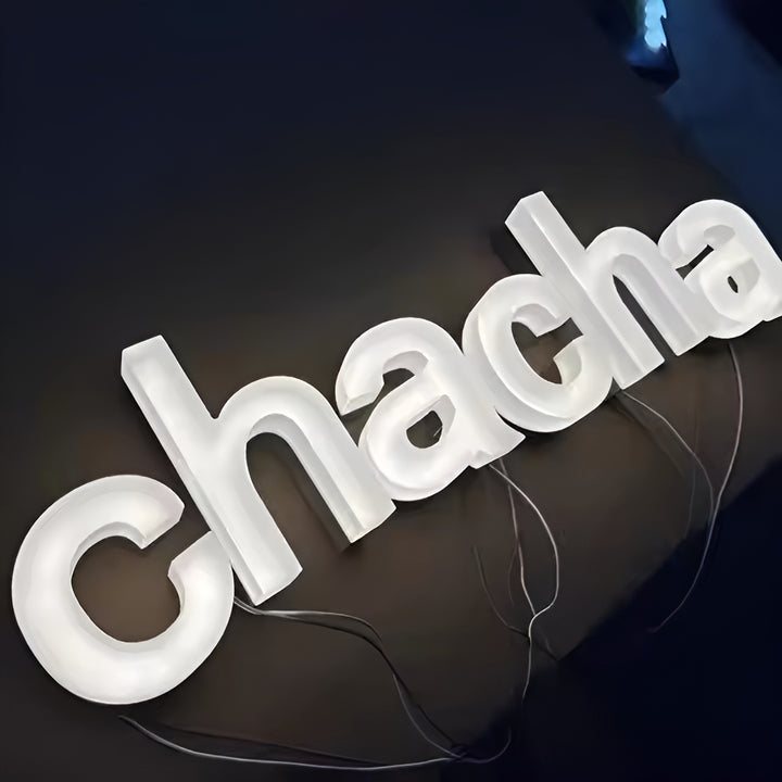 Custom Frosted Jelly Channel LED Illuminated Sign Acrylic Neon Logo 3D Lettering for Business Sign