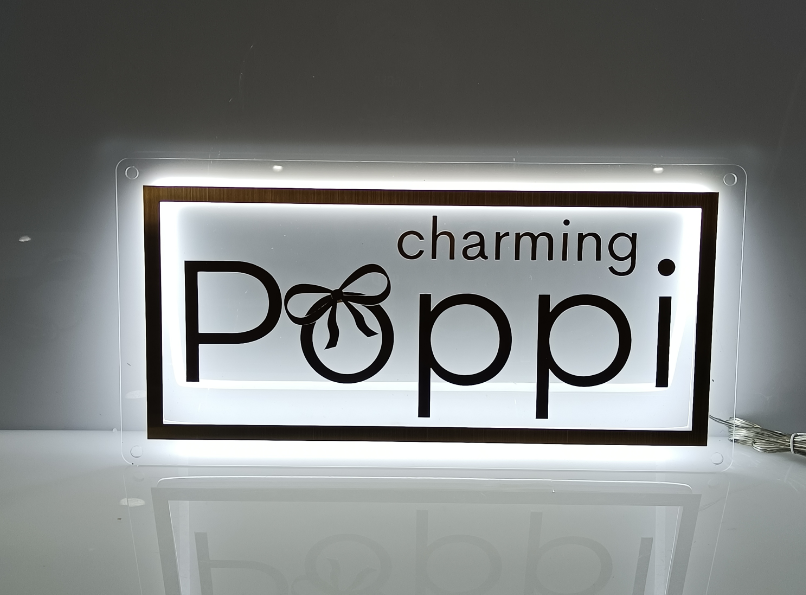 Custom 3D Acrylic Backlit Logo Sign for Business Salon Office Wall Decor