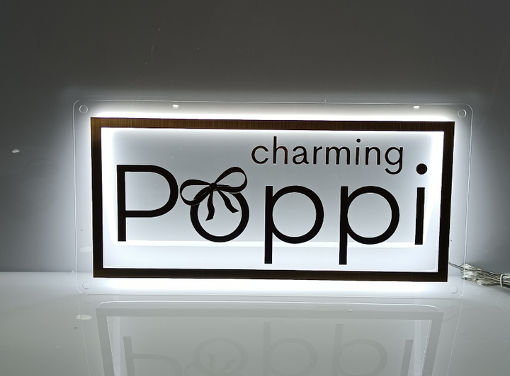 Custom 3D Acrylic Backlit Logo Sign for Business Salon Office Wall Decor