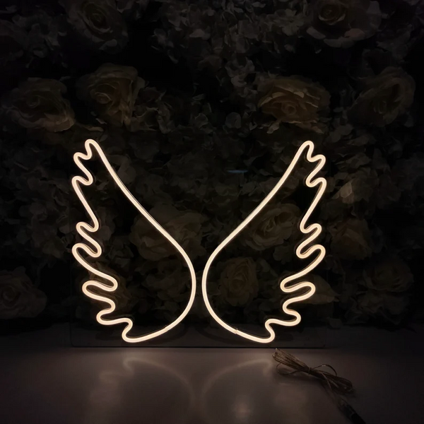 Angel Wings Neon Sign Wedding Party Decor Baby Shower Gifts