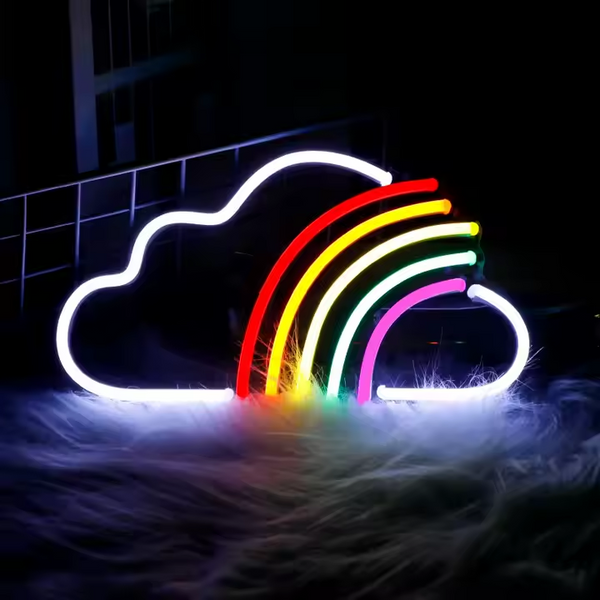 Rainbow Cloud Neon Sign Light for Home Wall Decor
