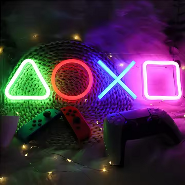 Playstation Neon Sign for Game Room Kids Gift
