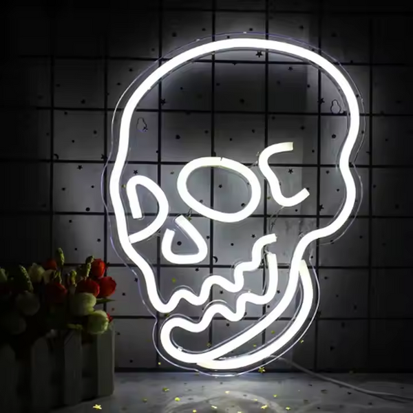 Skull Neon Sign Wall Art Light