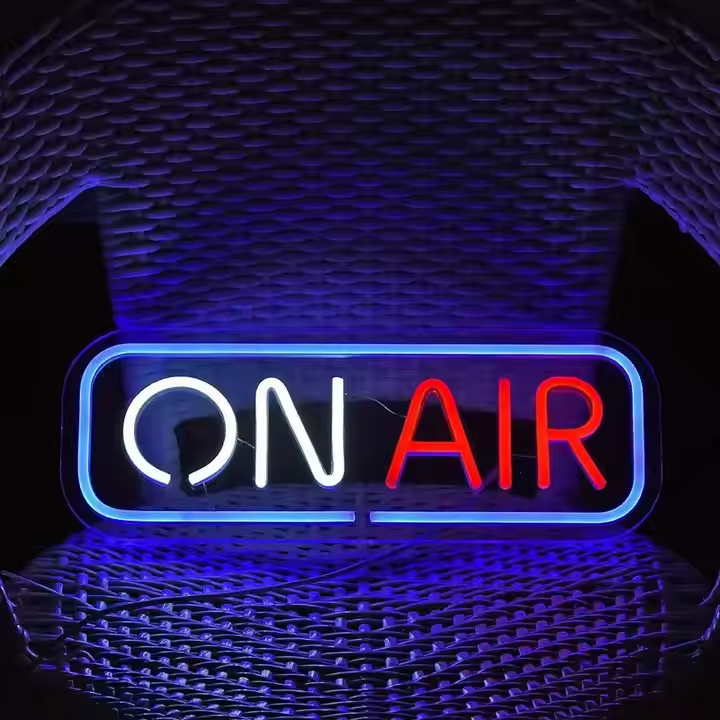 On Air Neon Sign, Custom LED Neon Light, Live Streaming Recording Led Sign