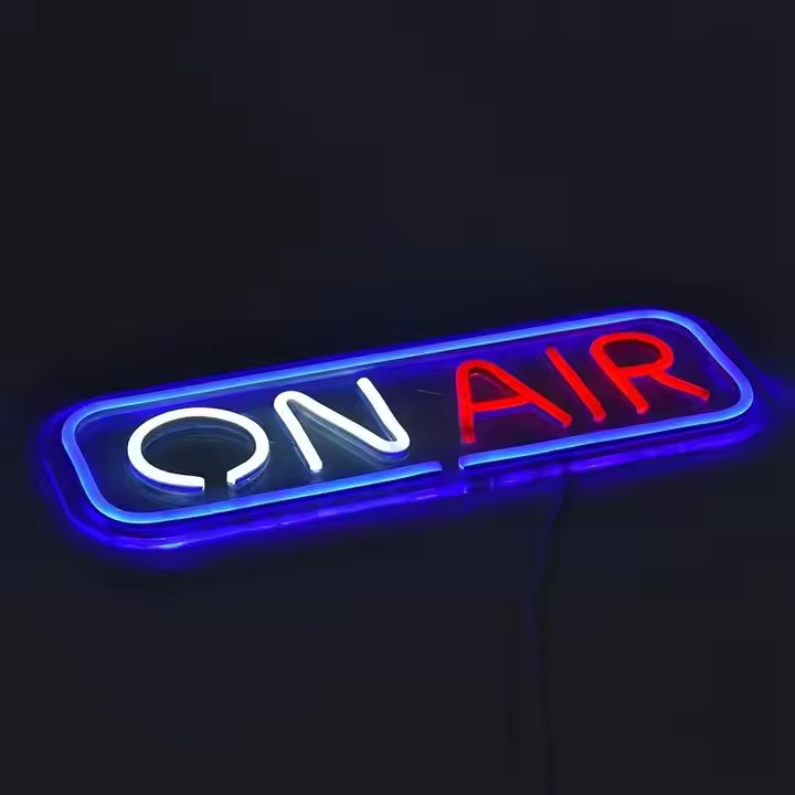 On Air Neon Sign, Custom LED Neon Light, Live Streaming Recording Led Sign