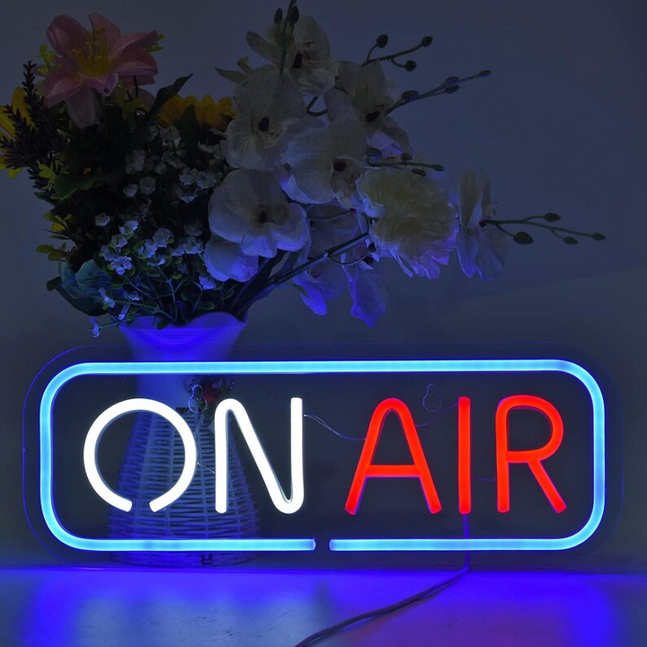 On Air Neon Sign, Custom LED Neon Light, Live Streaming Recording Led Sign