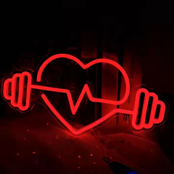 Dumbbell Neon Sign LED Gym Wall Decor for Business