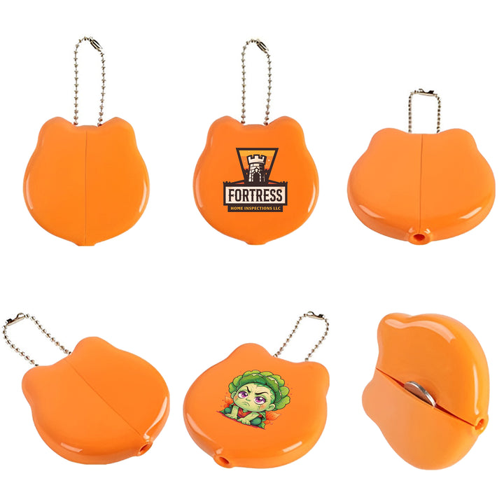 Cat Shaped PVC Coin Purse, Custom Logo Money Holder With Key Chain