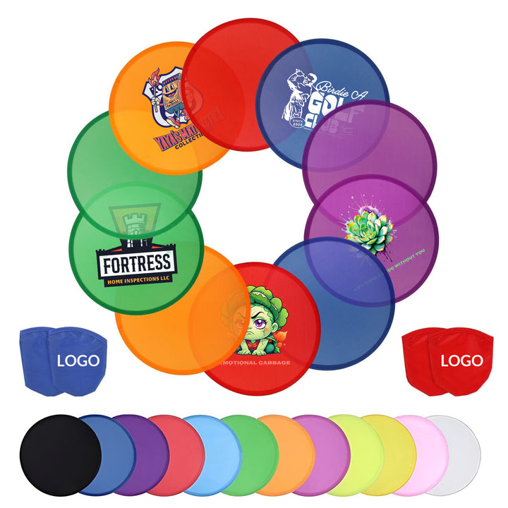 Custom Printed Logo Folding Hand Fan with Pouch