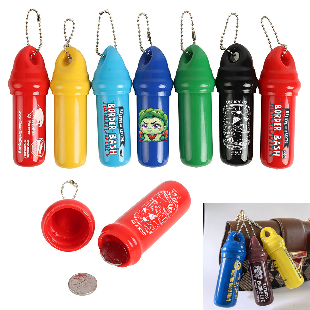 Cylindrical Rubber PVC Coin Purse Customized With Logo