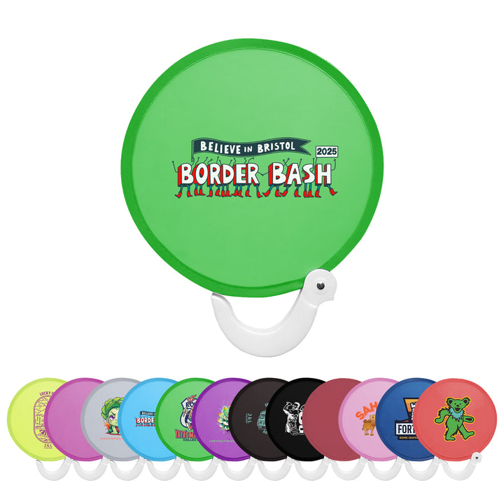 Custom Foldable Round Fan - Pop-Up Flexible Fans