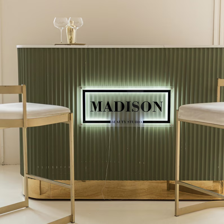 Custom 3D LED Backlit Sign,Custom Beauty Bar Sign,Personalized Wall Acrylic Sign,Custom Shop Signage For Office Decor,Custom LED logo sign