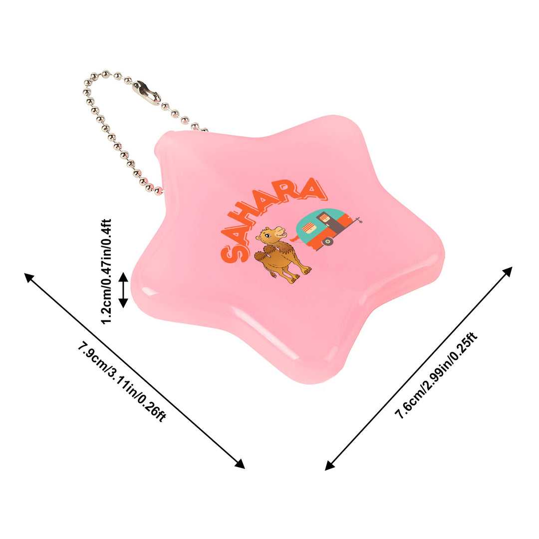 Custom Rubber Coin Purse Keychain, Personalized Logo Star Shape Money Coin Holder Pouch