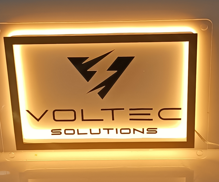 Custom 3D Acrylic Backlit Logo Sign for Business Salon Office Wall Decor